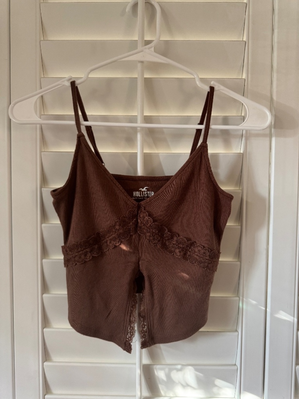Hollister Co. Women's Brown Crop-top